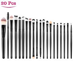 20 pcs Makeup Brushes Set Eye Shadows Face Foundation Brushes Cruelty-Free Synthetic Fiber Bristles Powder Liquid Cream Cosmetics Blending Brush Tool