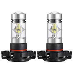 2PCS 1100LM 100W 5202 H16 LED Fog DRL Light Bulb IP68 Waterproof 20 2835 LEDs 360° Beam Angle 6000K White