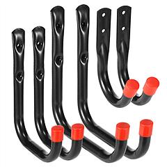 6 Packs Garage Storage Hooks 22lbs Load Bike Bicycle Hooks Heavy Duty Utility Hooks Wall Hanger Rack For Garage Basement Shop Ladder