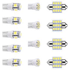 13Pcs T10 31mm Festoon LED Light Bulb Interior Dome Map LED Lights License Plate Trunk Side Positioning Lights 6000K White