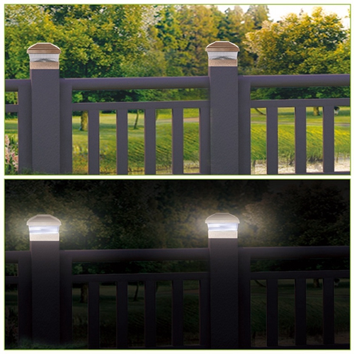 Solar Post Lights Garden Post Cap Light Solar LED Night Light White LED
