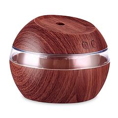 290ml Cool Mist Humidifier Ultrasonic Aroma Essential Oil Diffuser Wood Grain w/LED Light for Office Home Room Vehicle Study Yoga Spa