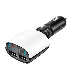 Dual USB Car Charger 17W 3.4A Phone Tablet Cigarette Lighter Charger USB Charging Adapter w/ Low Voltage LED Display For iPhone XS/iPhone XS Max/Galax