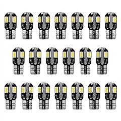 20Pcs T10 SMD5730 LED Light Bulbs 6000K Wedge Light Lamps Dome Map License Plate Car Interior Festoon Lights Kits