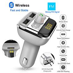 Car Wireless FM Transmitter 3.4A Dual USB Charge Hands-free Call Car MP3 Player TF Card USB Disk Reading