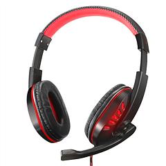 Gaming Headsets Stereo Noise Isolation Over Ear Headphones w/LED Light Soft Memory Earmuffs w/ Mic 3.5mm Plug USB 6.56ft Cord for PS4 Xbox One