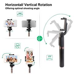 Wireless Selfie Stick Extendable Phone Camera Stick Tripod w/ Detachable Rechargeable Remote Shutter for iPhone XS/XR/Max/Galaxy S10/S9