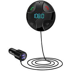 Car Wireless FM Transmitter V4.2 Car MP3 Player 3.4A Dual USB Charge Hands-free TF Card LED Display for Car Audio System