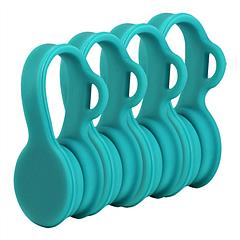 4Packs Magnetic Cable Clips Magnet Earphone Wrap Cord Organizer Holder Soft Silicone for Headphones USB Cable Bookmark Ties
