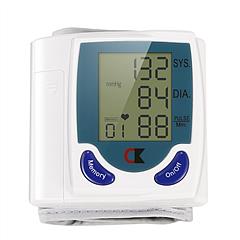 Blood Pressure Monitor Wrist Digital High Blood Pressure Cuff Heartbeat Tester w/ 60 Reading Memory 1.8 Inches LCD Screen Storage Box