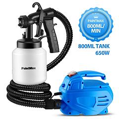 800ML Paint Spray Painter 650W Paint Sprayer Machine 800ML/Min Output HVLP Oil Primer Water Sprayer w/ 3 Spraying Patterns Motor Strap Detachable Cont