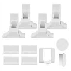 4Pcs Magnetic Cabinet Locks Child Safety Drawer Locks Adhesive Baby Proof Cabinets Latches Kit