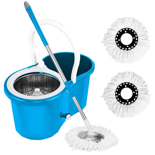 360 Spin Mop Stainless Steel Spin Mop Wringer Bucket Set Wet Dry Floor