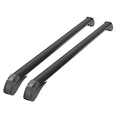 2PCS Universal 110cm/43-inch Car Roof Rack Cross Bar w/ Anti-Theft Lock Adjustable Window Frame for bike kayak cargo luggage