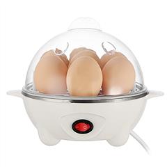 Electric Egg Cooker 7-Capacity BPA-Free Hard-Boiled Egg Maker w/ Auto-Off Measuring Cup for Hard Boiled Steamed Vegetables Seafood Dumplings