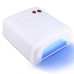 36W UV Nail Gel Lamp Fingernail Toenail Gel Dryer Curing Machine 120S Timer 4 UV Light Bulbs Detachable Base Home Nail Salon