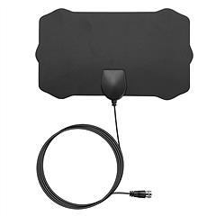 UHF/VHF HDTV Antenna 100 Miles Digital Amplified Indoor 1080P HD TV Antenna Aerial Freeview TV Channels 10ft Coax Cable