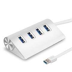 4 Ports USB3.0 Hub 5Gbps USB3.0 Aluminum Expansion Hub Splitter File Video Date Reader Transmission For U Disk Flash Drive Mouse Digital Camera