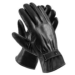Men’s Leather Winter Gloves Touchscreen Outdoor Windproof Cycling Skiing Warm Gloves