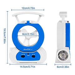 Desk Cooling Fan w/180°Adjustable LED Lamp Baby Stroller Fan Emergency Flashlight Torch for Household Camping Traveling