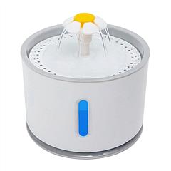 2.4L Automatic Dog Cat Water Fountain Electric LED Pet Flower Water Dispenser Ultra Silent Health Cat Waterer Auto Off Level Window