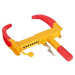 Heavy Duty Wheel Clamp Anti-Theft Adjustable Tire Lock w/3 Keys for Cars Trailer Truck Motorcycles ATV RV Golf Carts