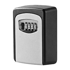 Key Lock Box Keys Storage Lock Box with 4 Digits Combination Resettable Codes Wall Mounted Outdoor Waterproof Cover