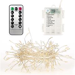 2M 100 LED Fairy String Lights Copper Wire w/Remote Control Party Xmas Decore Lights