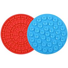 2pcs Dog Lick Pad Pet Shower Grooming Slow Feeder Dog Distraction Mat Slow Treat Dispensing Mat With Powerful Suction Cats Slow Feeder Lick Mat for Do