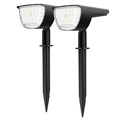 Solarek 32 LEDs Solar Landscape Spotlights IP65 Waterproof Solar Lights Auto On/Off Solar Powered Security Wall Lights 3 Modes Lighting For Yard Garde