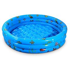 51x13” Inflatable Swimming Pool Blow Up Family Pool For 3 Kids Foldable Swim Ball Pool Center w/ 4 Valves Bottom Water Drain Plug For Indoor Backyard 