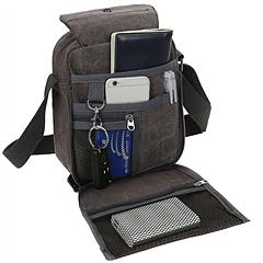 Unisex Crossbody Bags Canvas Phone Tablet PC Shoulder Bag Credit Card Key Messenger Purse