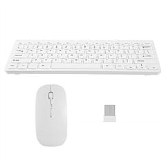 Wireless Keyboard and Mouse 2.4GHz Multimedia Mini Keyboard Mouse Combos USB Receiver for Notebook Laptop Mac Desktop PC TV Office Supplies