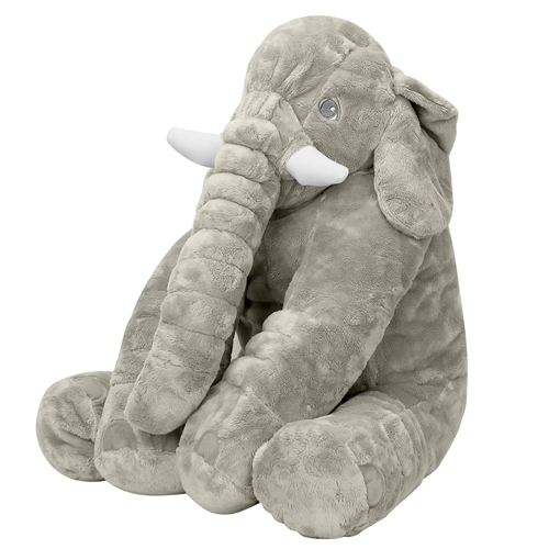 Stuffed Elephant Toy Soft Plush Fluffy Animal Doll 23.6in Tall For Kid ...