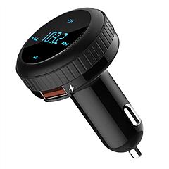 Quick Charge 3.0 Car Charger Wireless 4.2 FM Transmitter 23W 3A Dual USB Car Adapters Hands-free MP3 Player Support 32G FM MMC Card Port