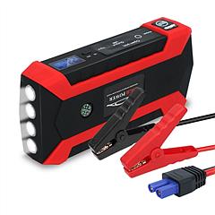 Car Jump Starter Booster 1000A Peak 20000mAh 12V Battery Charger (Up to 6.0L Gas or 3.0L Diesel Engine) w/ LCD Screen 3 Modes LED Flashlight