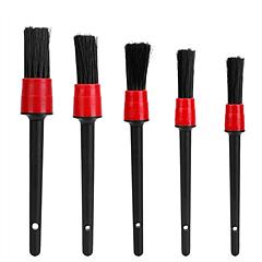 5Pcs Car Detailing Brush Set Detail Gap Cleaner For Automotive Dashboard Air Vent Wheels Cleaning Wet Dry Use