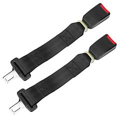 2Pcs Car Seat Belt Extender 14.37in Buckle Tongue Webbing Extension Safety Belt Auto Belt Clip Lengthening