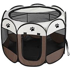 Portable Foldable Pet Playpen Exercise Pen Kennel Removable Zipper Top and Bottom Water Resistant Indoor Outdoor Use For Dogs Cats Other Pets
