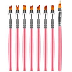 8PCS Nail Art Brush 3D Bloom Flower Painting Pen Set UV Gel Flower Drawing Manicure Nail Art Polish Brush For Professional Salon and Home DIY