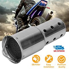 Pipe Silencer Muffler 51MM/2IN Exhaust Pipe Noise Sound Eliminator Motorcycle DB Killer