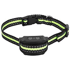 Anti-Bark Dog Collar IP67 Waterproof Beep Electric Shock Rechargeable Pet Training Device w/ 7 Adjustable Sensitivity