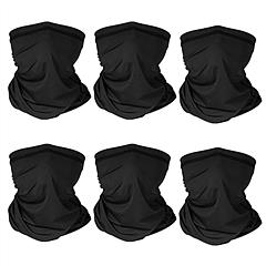 6Pcs Summer Neck Gaiter UV Sunscreen Protection Face Mask Scarf Breathable Cooling Shield Coverings For Cycling Hiking Fishing Running Motorcycle