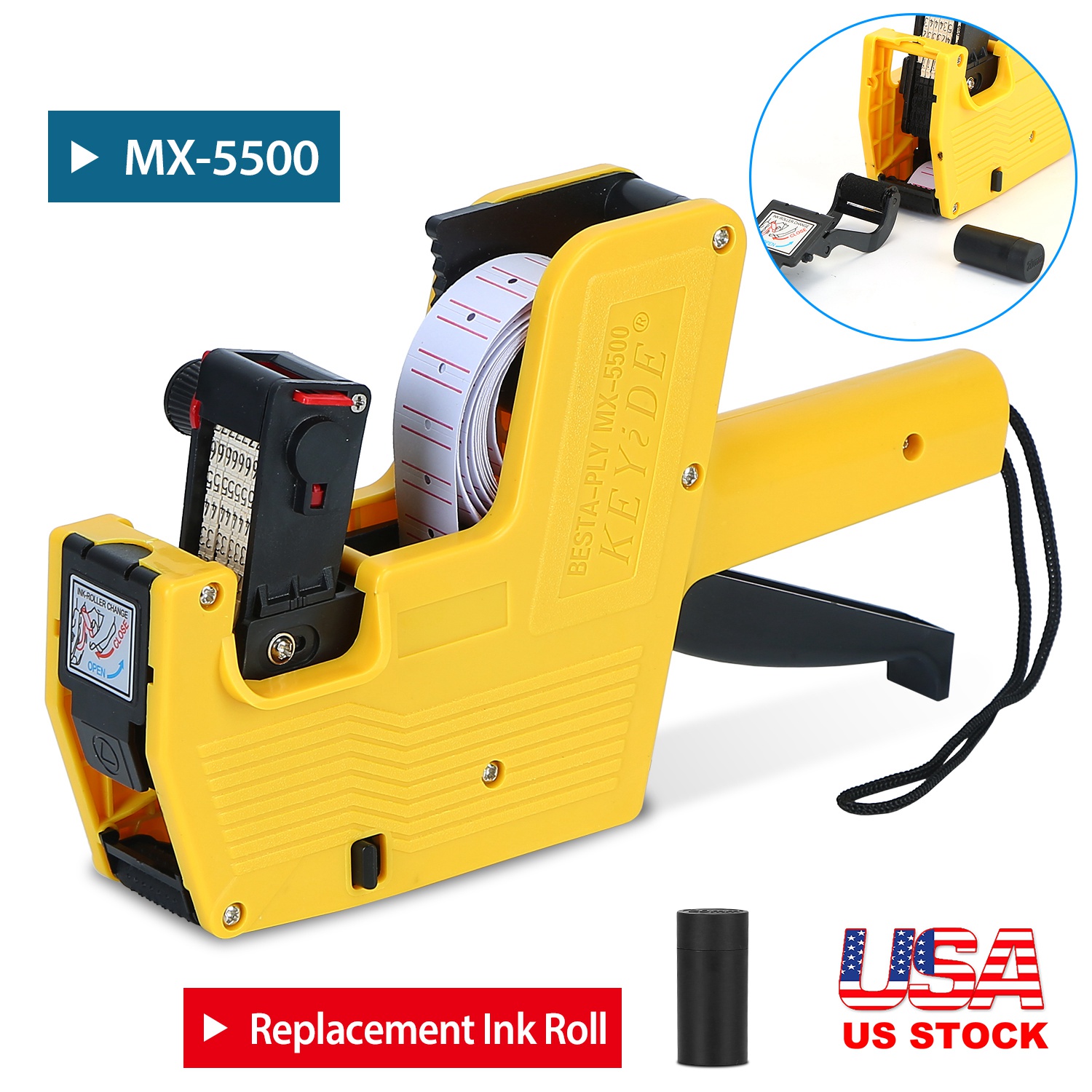 8 Digits Price Numerical Tag Gun Price Label Marker Tagger MX 5500 W 