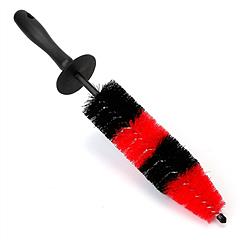 Car Wheel Brush Rims Tire Seat Engine Wash Cleaning Tool 16.93in w/ Soft Long Soft Bristle for Wheels Rims Exhaust Tips Motorcycles