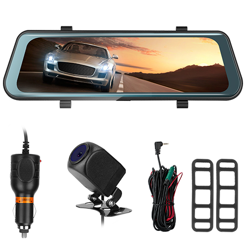 FHD 1080P Car DVR Dash Camera 9.66In Vehicle Driving Recorder w/ G ...