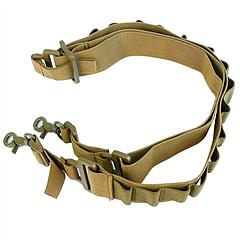 Tactical Shotgun Sling 2 Point Gun Sling Adjustable Shoulder Strap Rifle Shotgun Belts w/ 15-Shell Holders