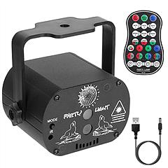60 Pattern Laser Stage Light Sound Active Time Setting DJ RGB Disco Projector Beam Lamp Remote Control Karaoke Music Strobe Party Bar Lighting