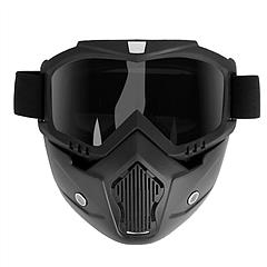 Motorcycle Goggles Removable Face Mask Riding Goggle w/ Adjustable Non-slip Trip Mouth Filter