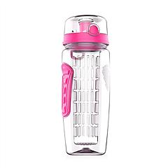 iMountek Fruit Infuser Water Bottle 32OZ Juice Shaker Sport w/ Flip Top Lid Anti-Slip Grips For Office Home Sport Running Walking Hiking
